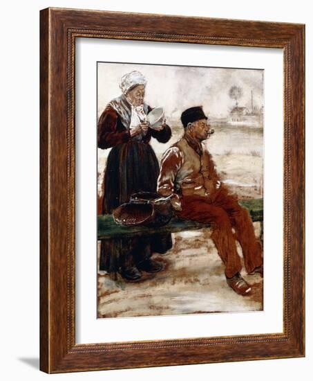 After the Meal-Jean Francois Raffaelli-Framed Giclee Print