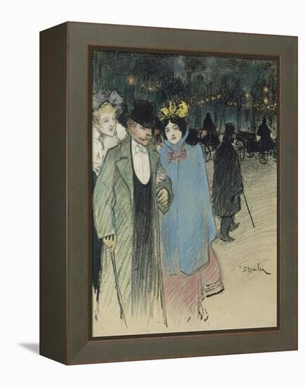 After the Play, about 1900-Théophile Alexandre Steinlen-Framed Premier Image Canvas