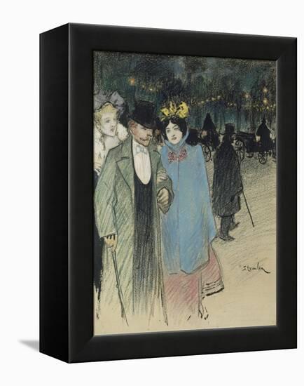 After the Play, about 1900-Théophile Alexandre Steinlen-Framed Premier Image Canvas