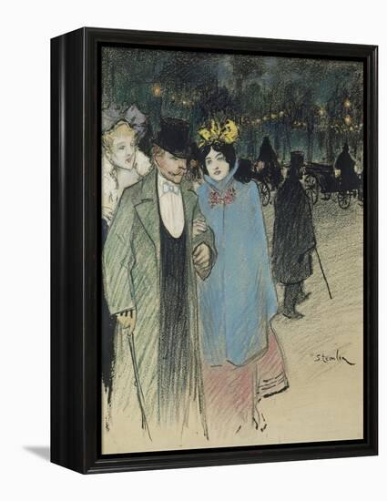 After the Play, about 1900-Théophile Alexandre Steinlen-Framed Premier Image Canvas