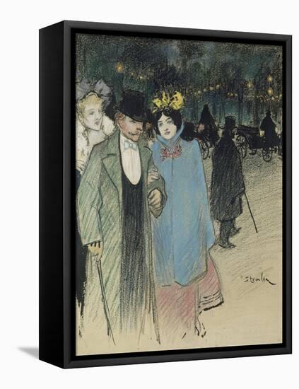 After the Play, about 1900-Théophile Alexandre Steinlen-Framed Premier Image Canvas