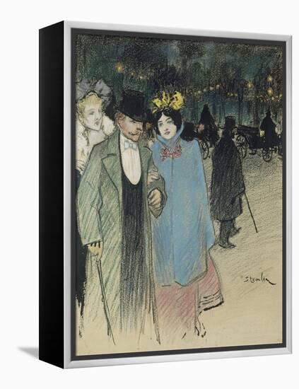 After the Play, about 1900-Théophile Alexandre Steinlen-Framed Premier Image Canvas