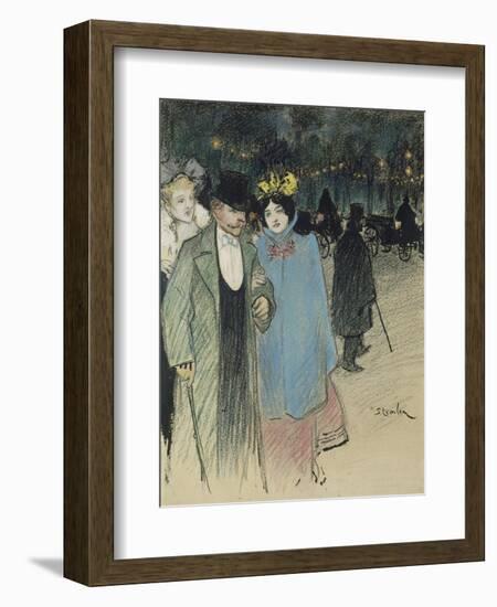 After the Play, about 1900-Théophile Alexandre Steinlen-Framed Giclee Print