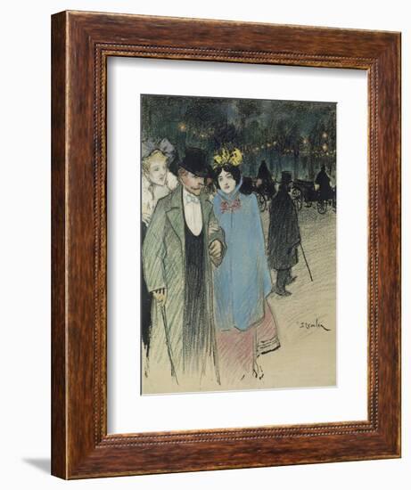 After the Play, about 1900-Théophile Alexandre Steinlen-Framed Giclee Print