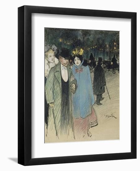 After the Play, about 1900-Théophile Alexandre Steinlen-Framed Giclee Print