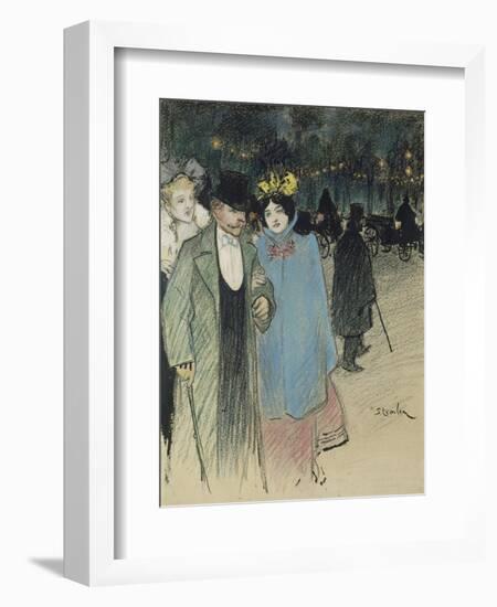 After the Play, about 1900-Théophile Alexandre Steinlen-Framed Giclee Print