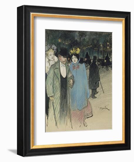 After the Play, about 1900-Théophile Alexandre Steinlen-Framed Giclee Print