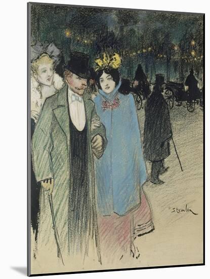 After the Play, about 1900-Théophile Alexandre Steinlen-Mounted Giclee Print