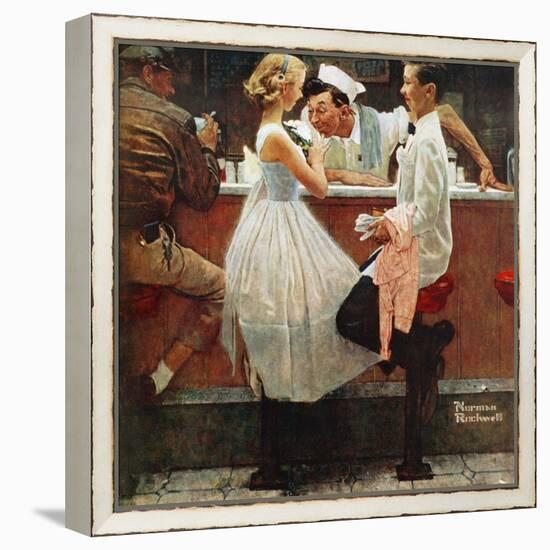"After the Prom", May 25,1957-Norman Rockwell-Framed Premier Image Canvas