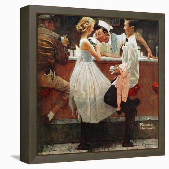 "After the Prom", May 25,1957-Norman Rockwell-Framed Premier Image Canvas