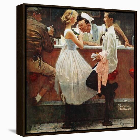 "After the Prom", May 25,1957-Norman Rockwell-Framed Premier Image Canvas