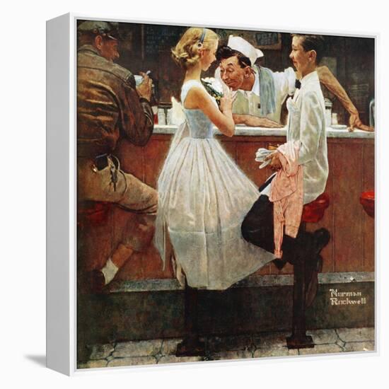 "After the Prom", May 25,1957-Norman Rockwell-Framed Premier Image Canvas