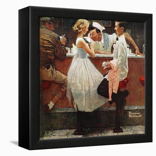 "After the Prom", May 25,1957-Norman Rockwell-Framed Premier Image Canvas