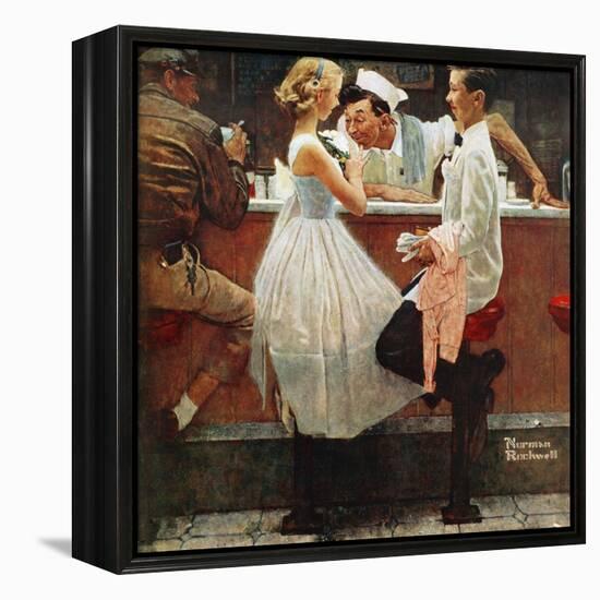 "After the Prom", May 25,1957-Norman Rockwell-Framed Premier Image Canvas