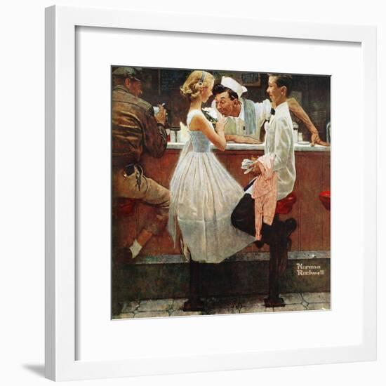 "After the Prom", May 25,1957-Norman Rockwell-Framed Giclee Print