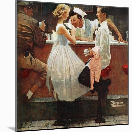 "After the Prom", May 25,1957-Norman Rockwell-Mounted Giclee Print
