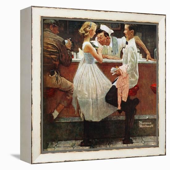 "After the Prom", May 25,1957-Norman Rockwell-Framed Premier Image Canvas