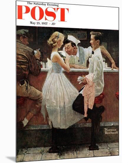 "After the Prom" Saturday Evening Post Cover, May 25,1957-Norman Rockwell-Mounted Giclee Print