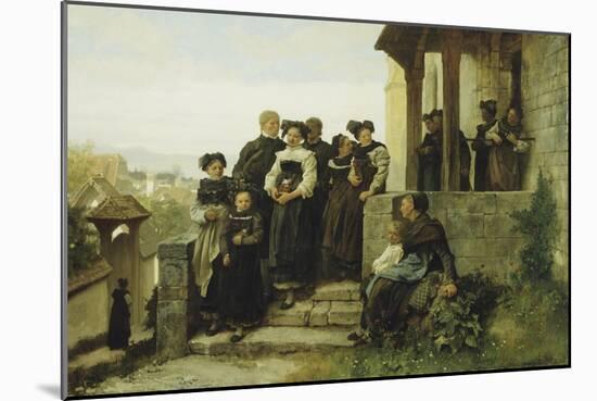 After the Protestant Church Service, 1872-Gustave Brion-Mounted Giclee Print