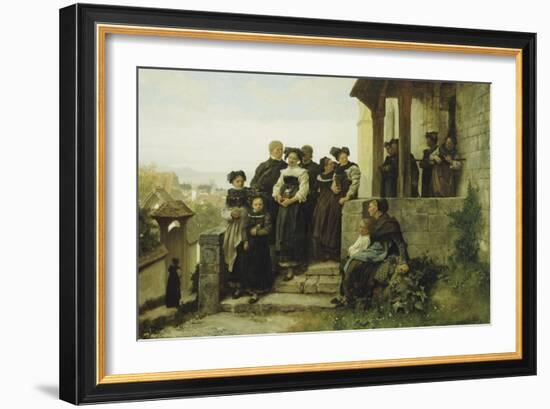 After the Protestant Church Service, 1872-Gustave Brion-Framed Giclee Print