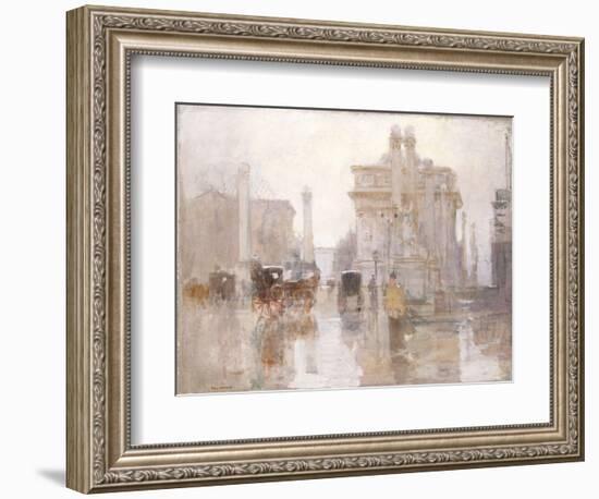 After the Rain, the Dewey Arch, Madison Square Park, New York-Paul Cornoyer-Framed Giclee Print