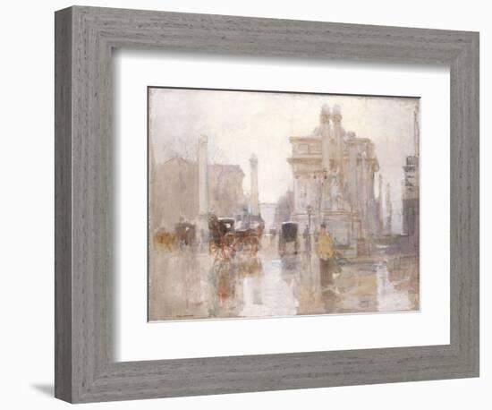 After the Rain, the Dewey Arch, Madison Square Park, New York-Paul Cornoyer-Framed Giclee Print