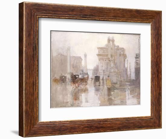 After the Rain, the Dewey Arch, Madison Square Park, New York-Paul Cornoyer-Framed Giclee Print