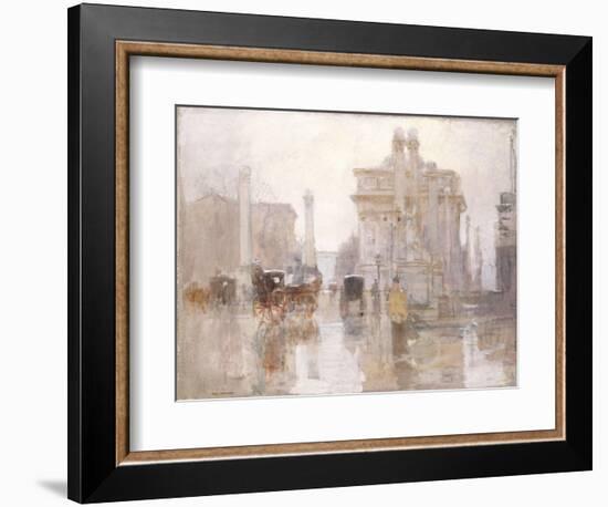 After the Rain, the Dewey Arch, Madison Square Park, New York-Paul Cornoyer-Framed Giclee Print