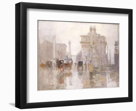 After the Rain, the Dewey Arch, Madison Square Park, New York-Paul Cornoyer-Framed Giclee Print