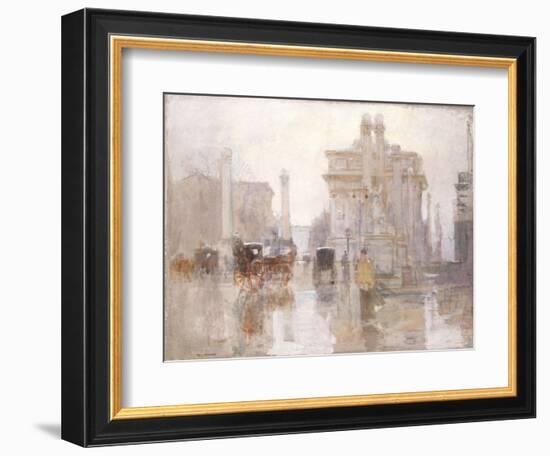 After the Rain, the Dewey Arch, Madison Square Park, New York-Paul Cornoyer-Framed Giclee Print