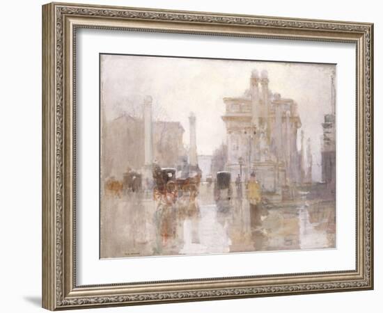 After the Rain, the Dewey Arch, Madison Square Park, New York-Paul Cornoyer-Framed Giclee Print