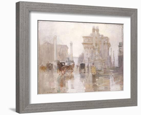 After the Rain, the Dewey Arch, Madison Square Park, New York-Paul Cornoyer-Framed Giclee Print