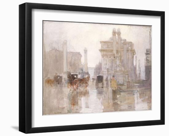 After the Rain, the Dewey Arch, Madison Square Park, New York-Paul Cornoyer-Framed Giclee Print