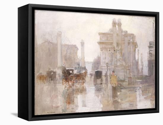 After the Rain, the Dewey Arch, Madison Square Park, New York-Paul Cornoyer-Framed Premier Image Canvas