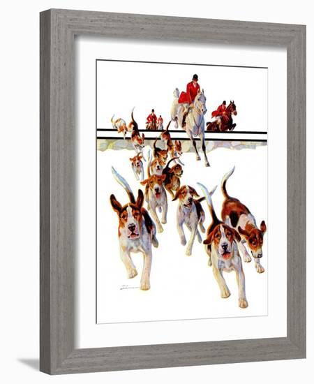 "After the Scent,"January 21, 1939-Paul Bransom-Framed Giclee Print