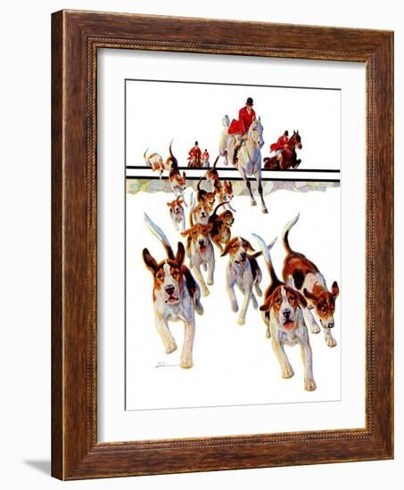 "After the Scent,"January 21, 1939-Paul Bransom-Framed Giclee Print