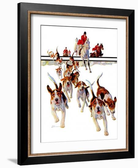 "After the Scent,"January 21, 1939-Paul Bransom-Framed Giclee Print