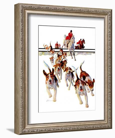 "After the Scent,"January 21, 1939-Paul Bransom-Framed Giclee Print