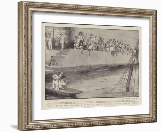 After the Spanish-American War, the Effect of the Scarcity of Food in Manila-Walter Stanley Paget-Framed Giclee Print