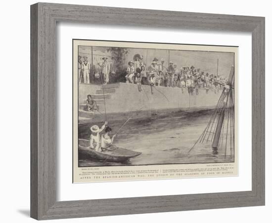 After the Spanish-American War, the Effect of the Scarcity of Food in Manila-Walter Stanley Paget-Framed Giclee Print