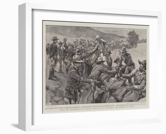 After the Surrender of Santiago, the Foes of Yesterday the Friends of To-Day-null-Framed Giclee Print