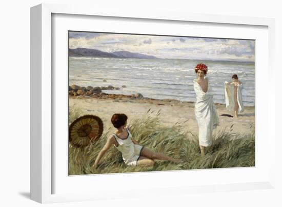 After the Swim at Hornbaek Beach, Denmark-Paul Fischer-Framed Giclee Print