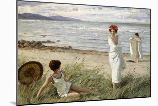 After the Swim at Hornbaek Beach, Denmark-Paul Fischer-Mounted Giclee Print