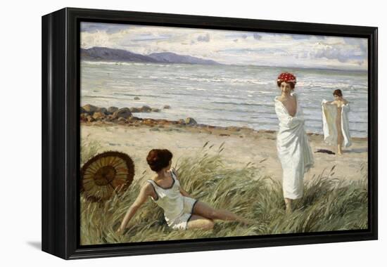 After the Swim at Hornbaek Beach, Denmark-Paul Fischer-Framed Premier Image Canvas