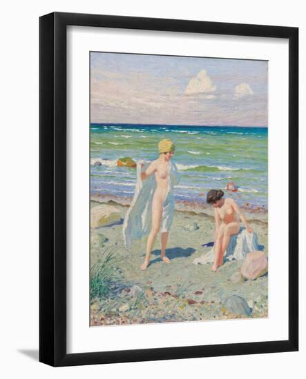 After the Swim (Oil on Canvas)-Paul Fischer-Framed Giclee Print