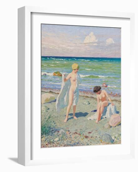 After the Swim (Oil on Canvas)-Paul Fischer-Framed Giclee Print