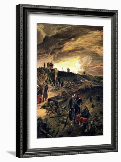 After the Taking of Malakoff on 8th September 1855, C1855-William Simpson-Framed Giclee Print