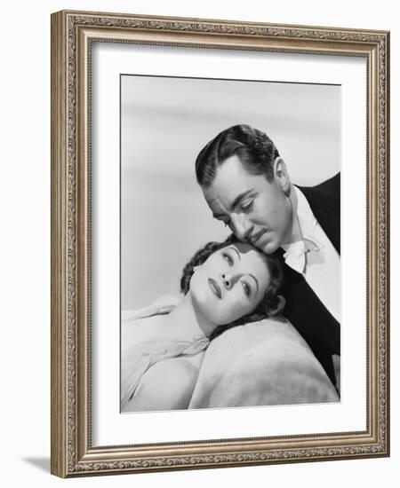 After the Thin Man by W.S. Van Dyke with Myrna Loy, William Powell, 1936 (b/w photo)-null-Framed Photo