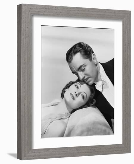 After the Thin Man by W.S. Van Dyke with Myrna Loy, William Powell, 1936 (b/w photo)-null-Framed Photo