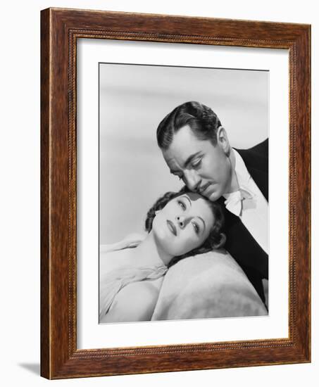 After the Thin Man by W.S. Van Dyke with Myrna Loy, William Powell, 1936 (b/w photo)-null-Framed Photo